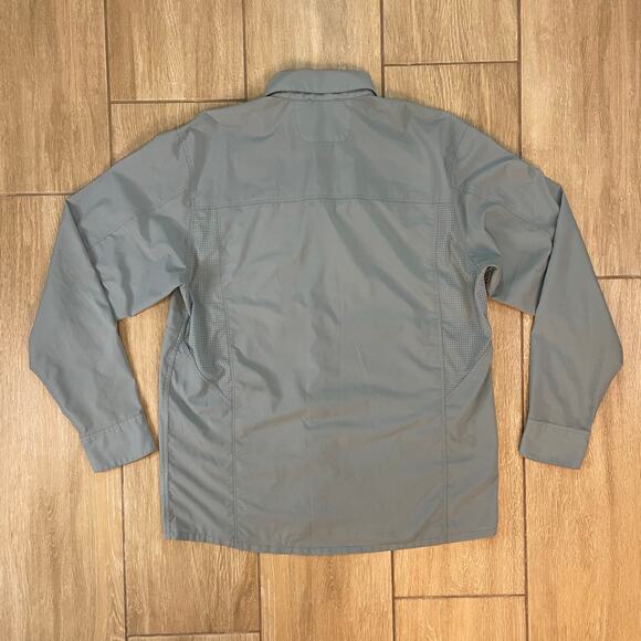 Simms Guide Series Fishing Shirt Men’s Medium Gray Long Sleeve Button Up Outdoor - Picture 2 of 16